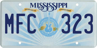 MS license plate MFC323