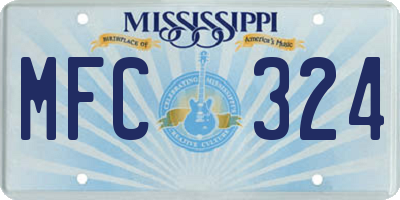 MS license plate MFC324