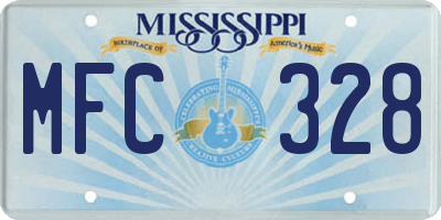 MS license plate MFC328