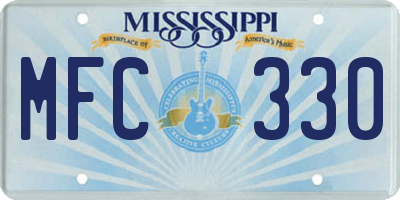 MS license plate MFC330