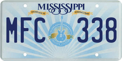 MS license plate MFC338