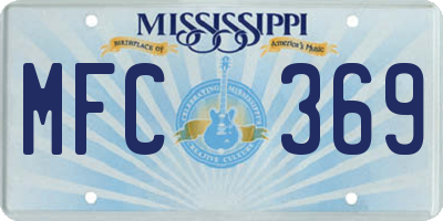 MS license plate MFC369