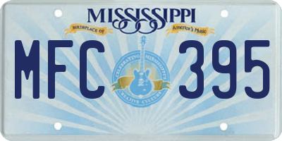 MS license plate MFC395