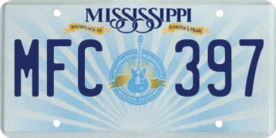 MS license plate MFC397