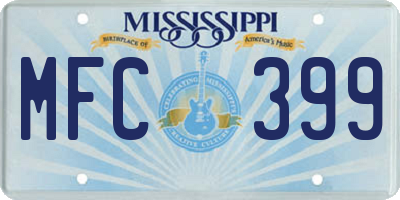 MS license plate MFC399