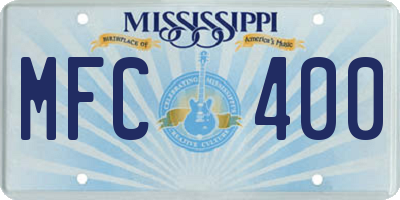 MS license plate MFC400