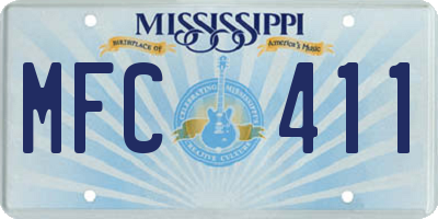 MS license plate MFC411
