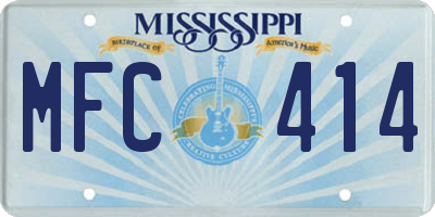 MS license plate MFC414