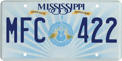 MS license plate MFC422