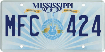 MS license plate MFC424