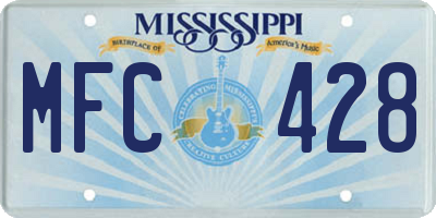 MS license plate MFC428