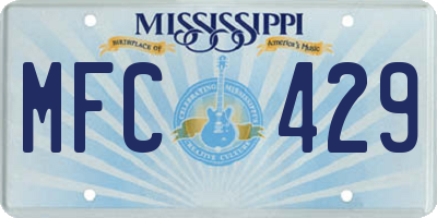 MS license plate MFC429