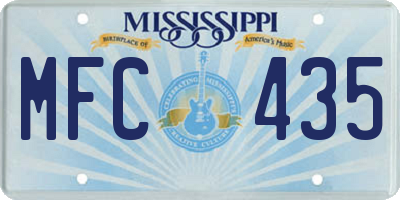 MS license plate MFC435