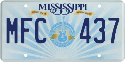 MS license plate MFC437