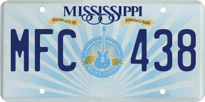 MS license plate MFC438