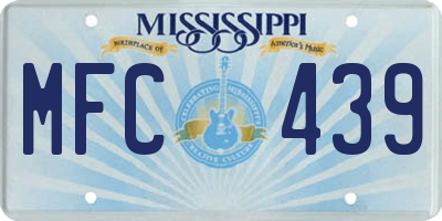 MS license plate MFC439