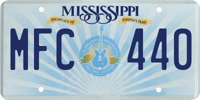 MS license plate MFC440