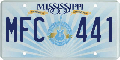 MS license plate MFC441