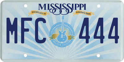 MS license plate MFC444