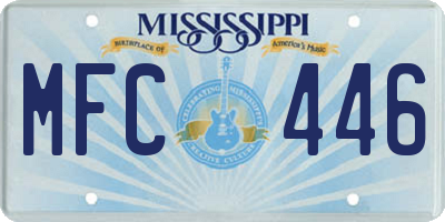 MS license plate MFC446
