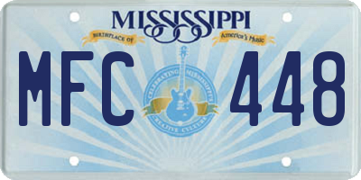 MS license plate MFC448