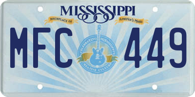 MS license plate MFC449