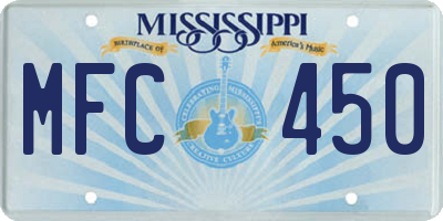 MS license plate MFC450