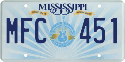MS license plate MFC451