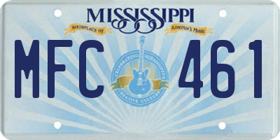 MS license plate MFC461