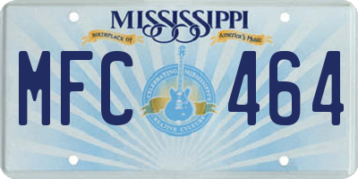 MS license plate MFC464