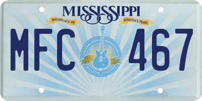 MS license plate MFC467
