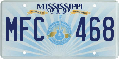 MS license plate MFC468