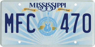 MS license plate MFC470