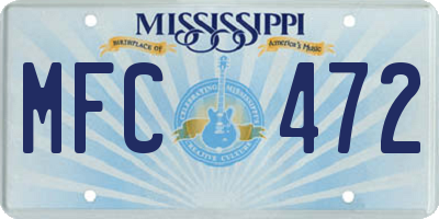MS license plate MFC472