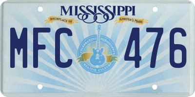 MS license plate MFC476