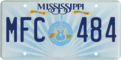 MS license plate MFC484