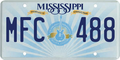 MS license plate MFC488