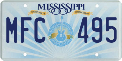 MS license plate MFC495