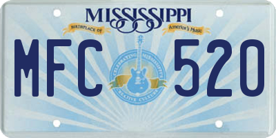 MS license plate MFC520
