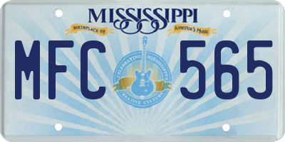 MS license plate MFC565