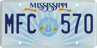 MS license plate MFC570