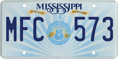 MS license plate MFC573