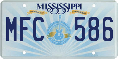 MS license plate MFC586