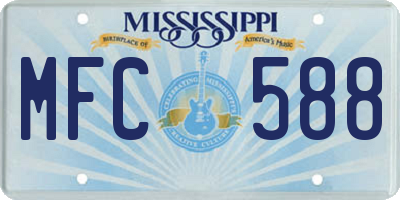 MS license plate MFC588