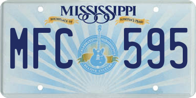MS license plate MFC595