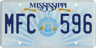 MS license plate MFC596