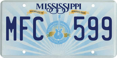 MS license plate MFC599