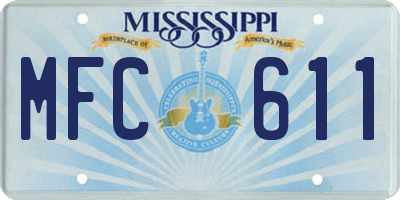 MS license plate MFC611