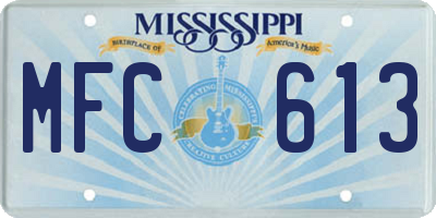 MS license plate MFC613