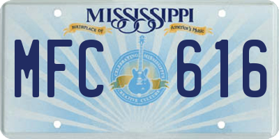 MS license plate MFC616